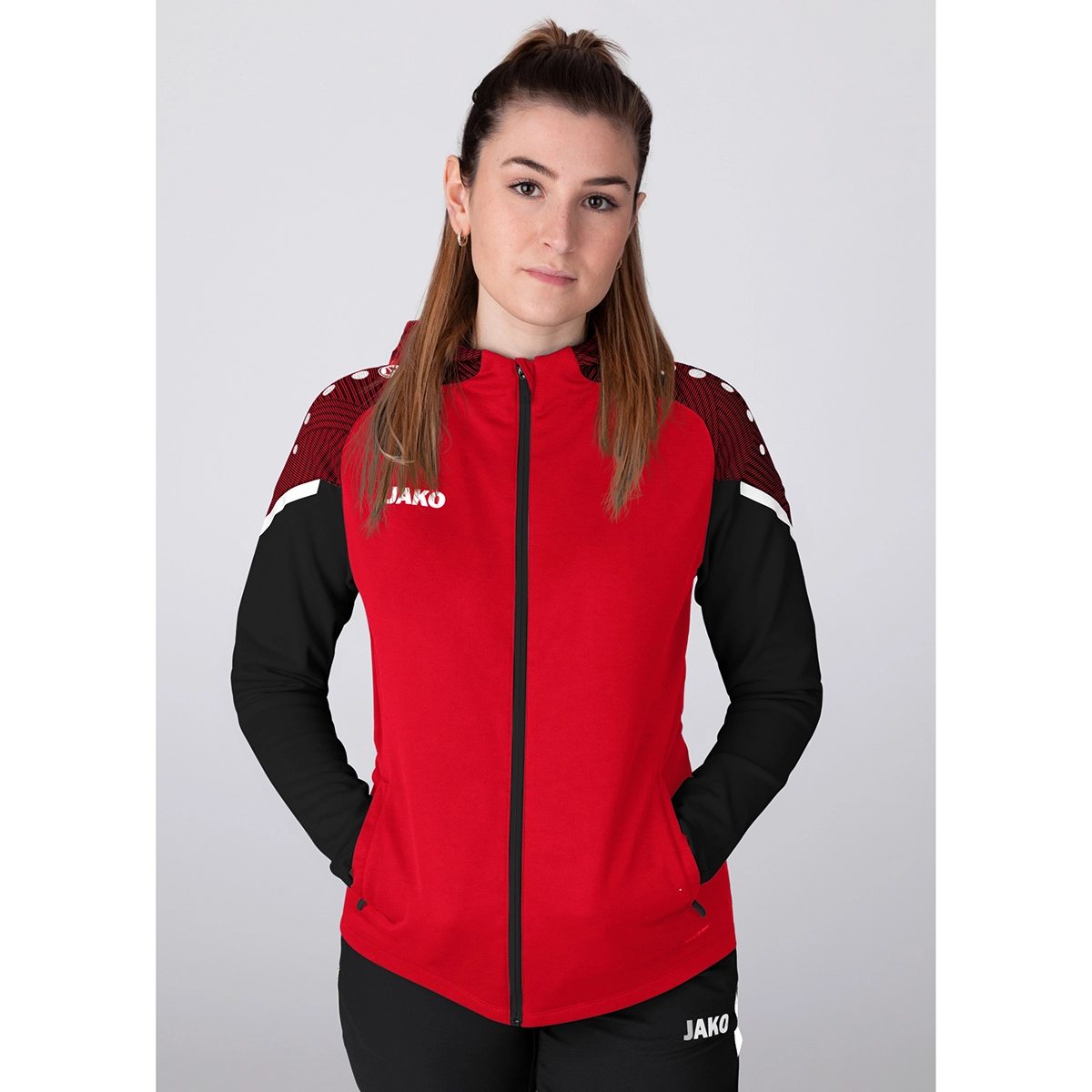 JAKO Kapuzenjacke_Performance 6822 101 rot/schwarz