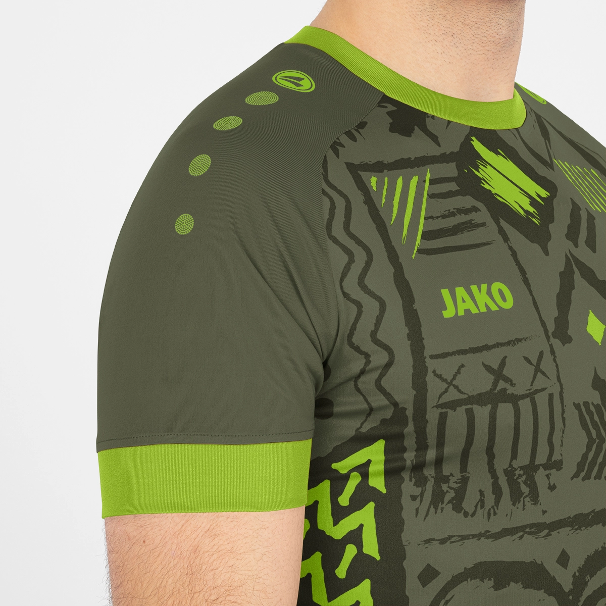 JAKO Trikot_Tropicana 4211K 231 khaki/neongrün