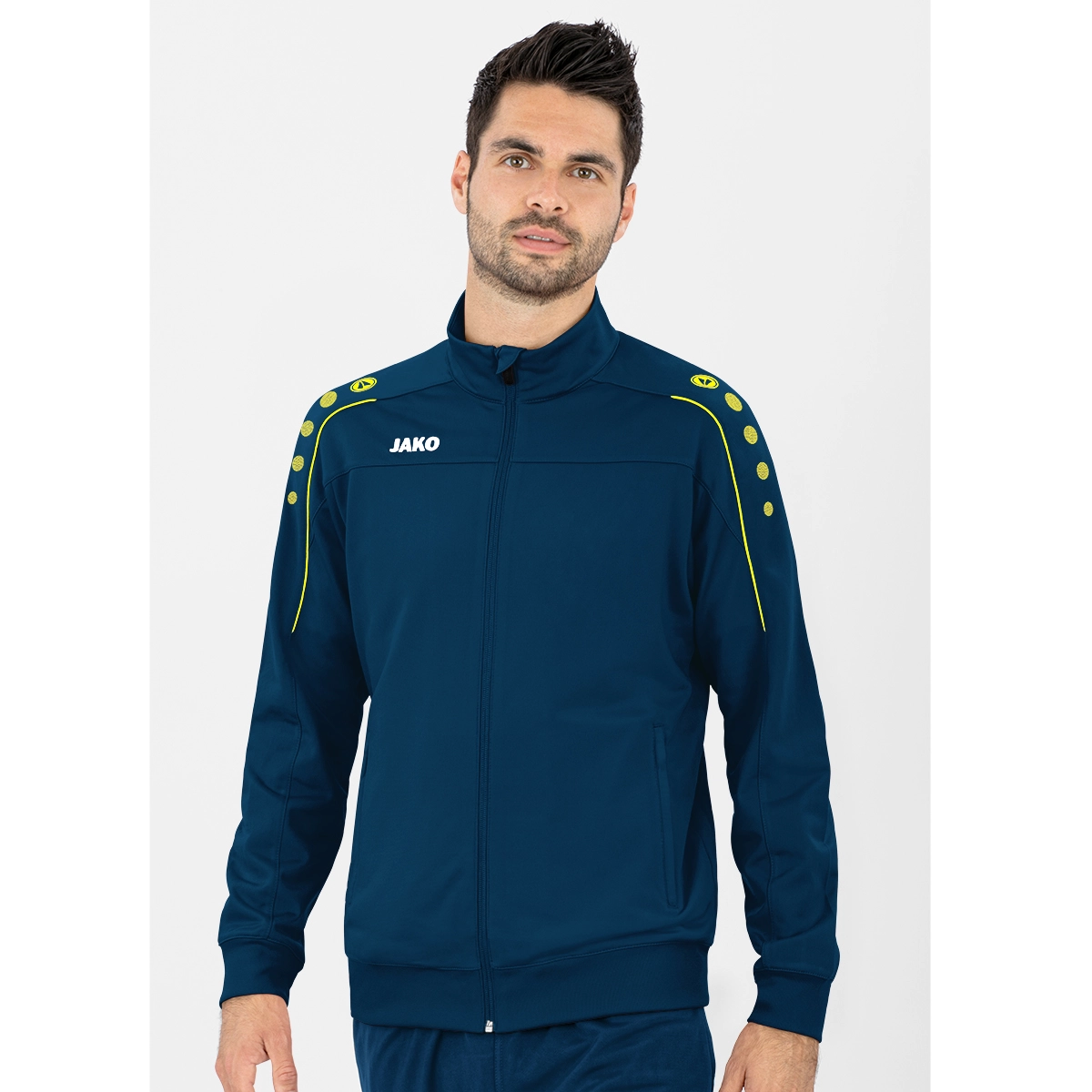 JAKO Herren_Polyesterjacke_Classico 9350 42 nightblue/citro