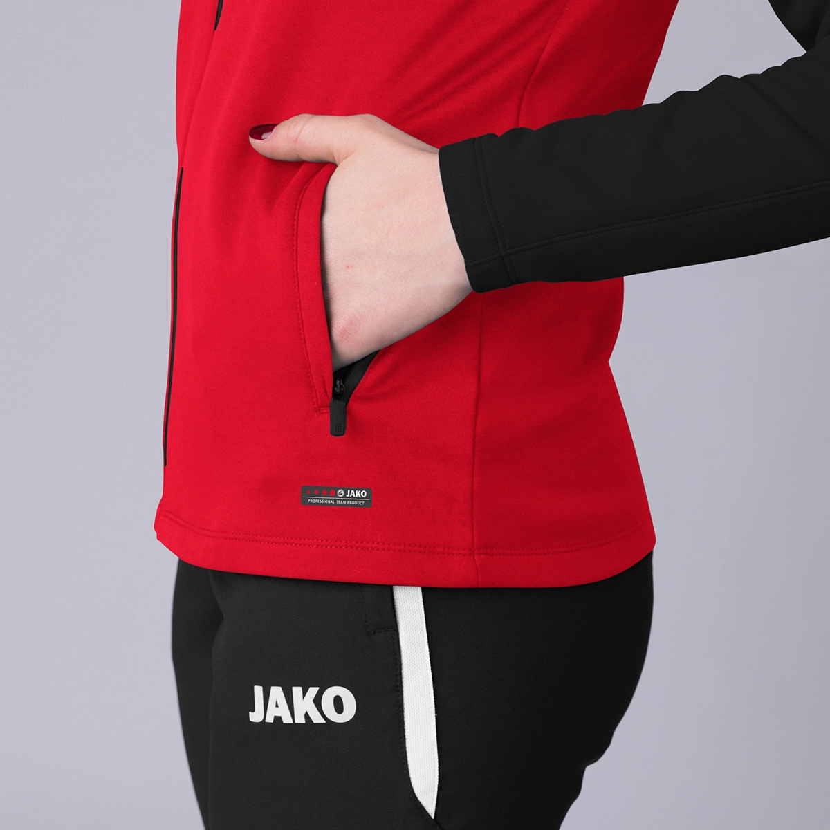 JAKO Kapuzenjacke_Performance 6822 101 rot/schwarz