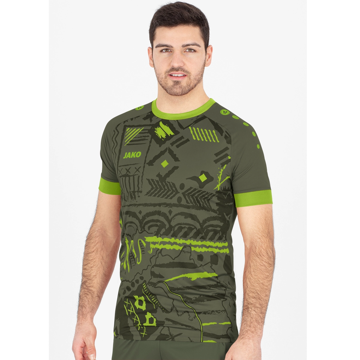 JAKO Trikot_Tropicana 4211 231 khaki/neongrün