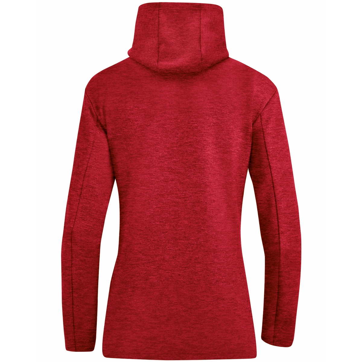 JAKO Damen_Kapuzensweat_Premium_Basics 6729D 01 rot meliert