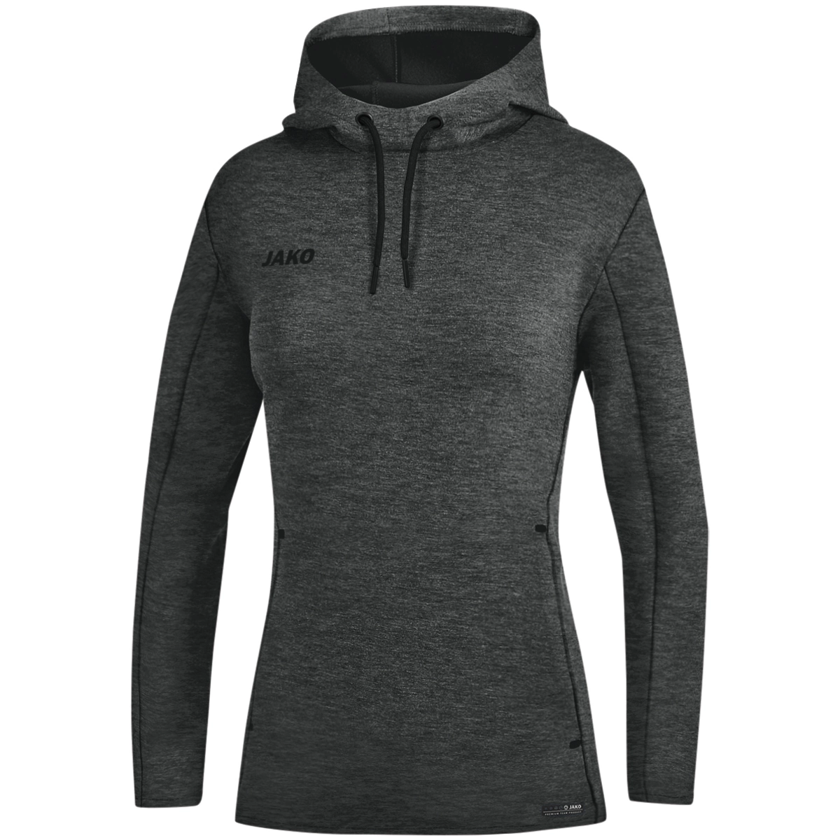 JAKO Damen_Kapuzensweat_Premium_Basics 6729D 21 anthrazit meliert