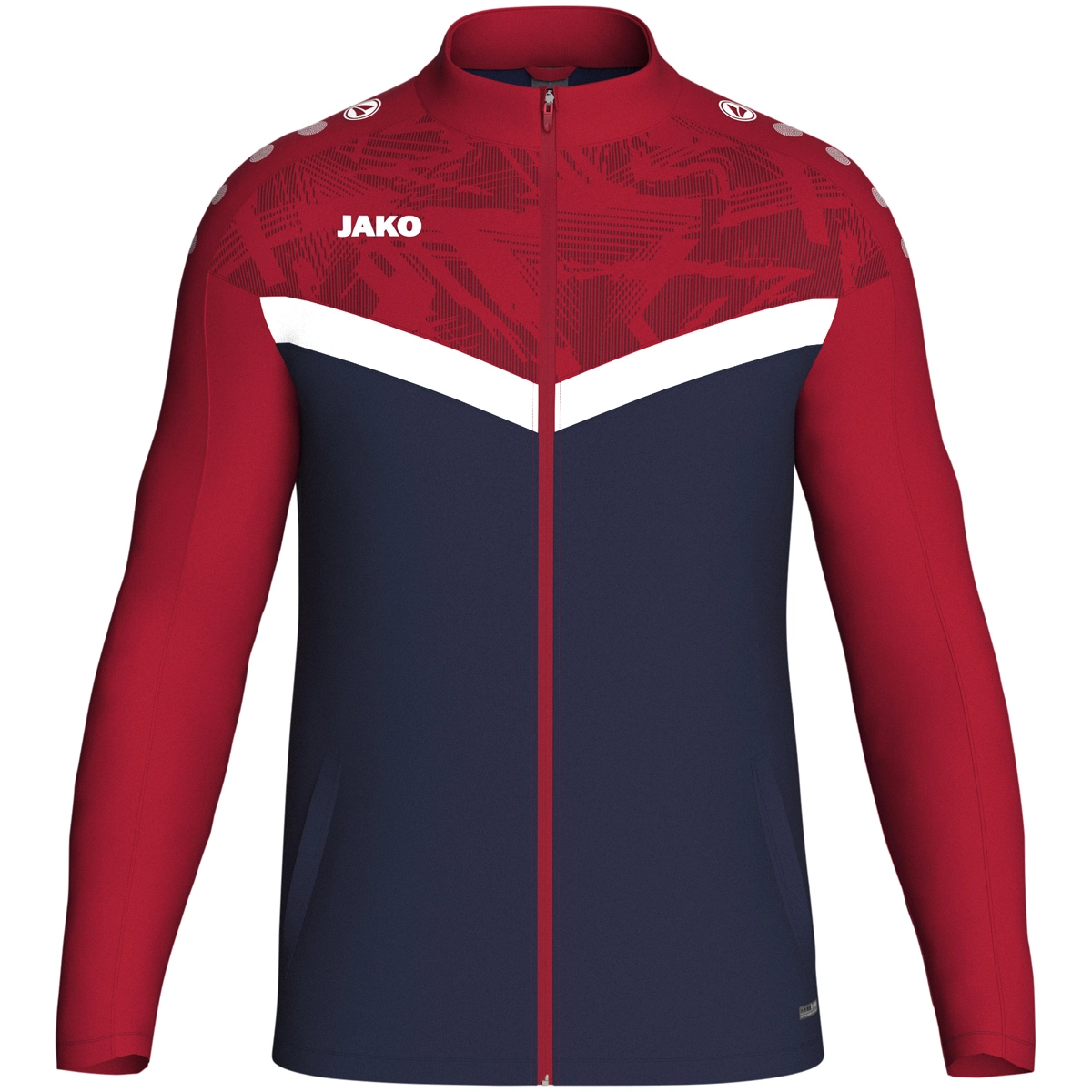 JAKO Polyesterjacke_Iconic 9324 901 marine/chili rot