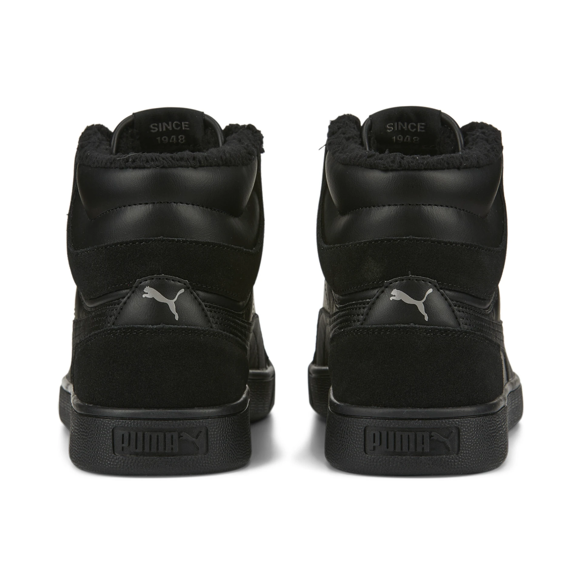 PUMA Puma_Shuffle_Mid_Fur 387609 001 PUMA BLACK-PUMA BLACK-STEE