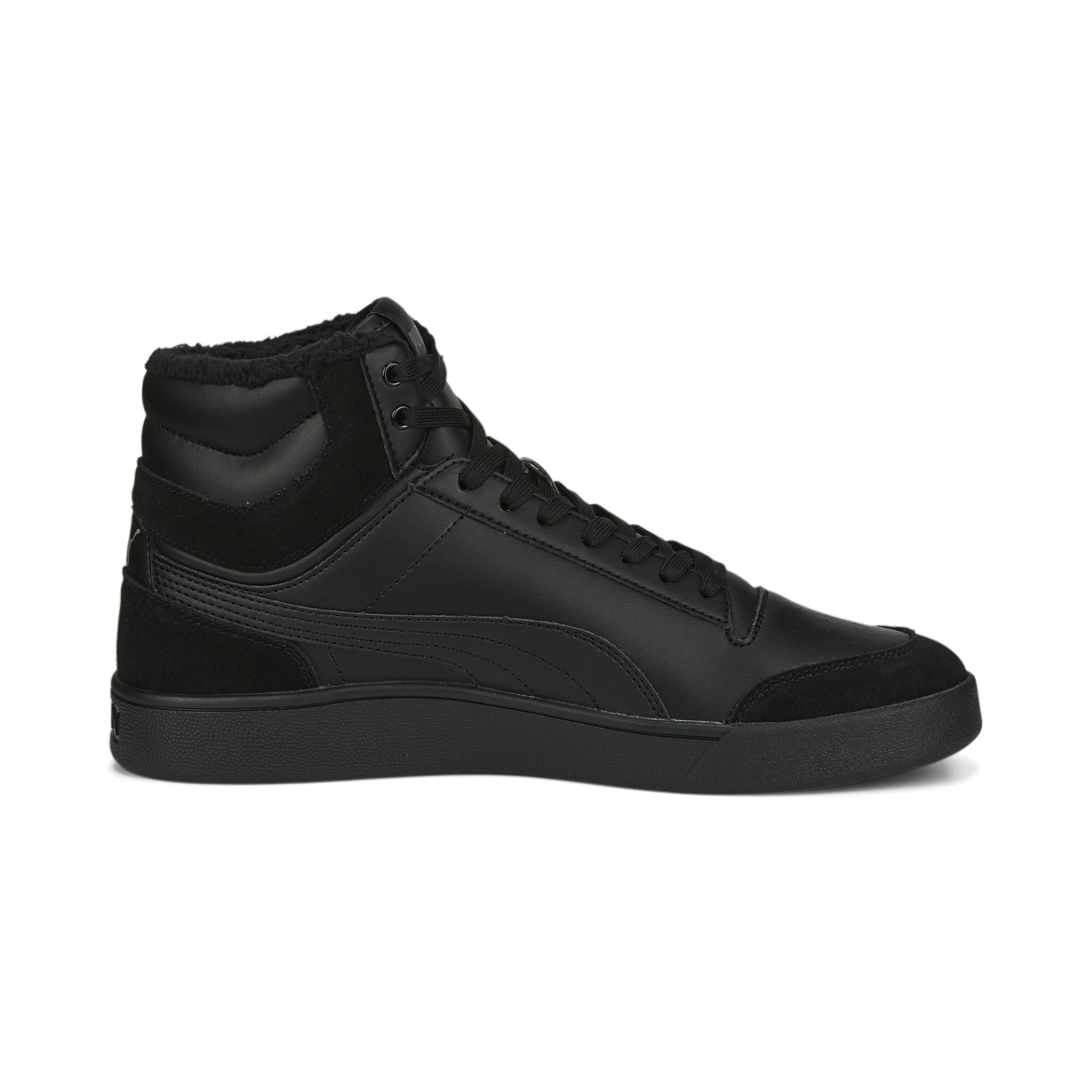 PUMA Puma_Shuffle_Mid_Fur 387609 001 PUMA BLACK-PUMA BLACK-STEE