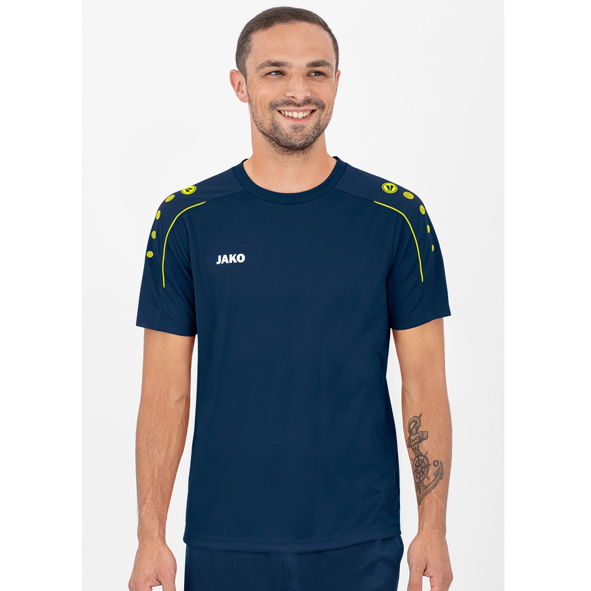 JAKO Herren_T_Shirt_Classico 6150 42 nightblue/citro