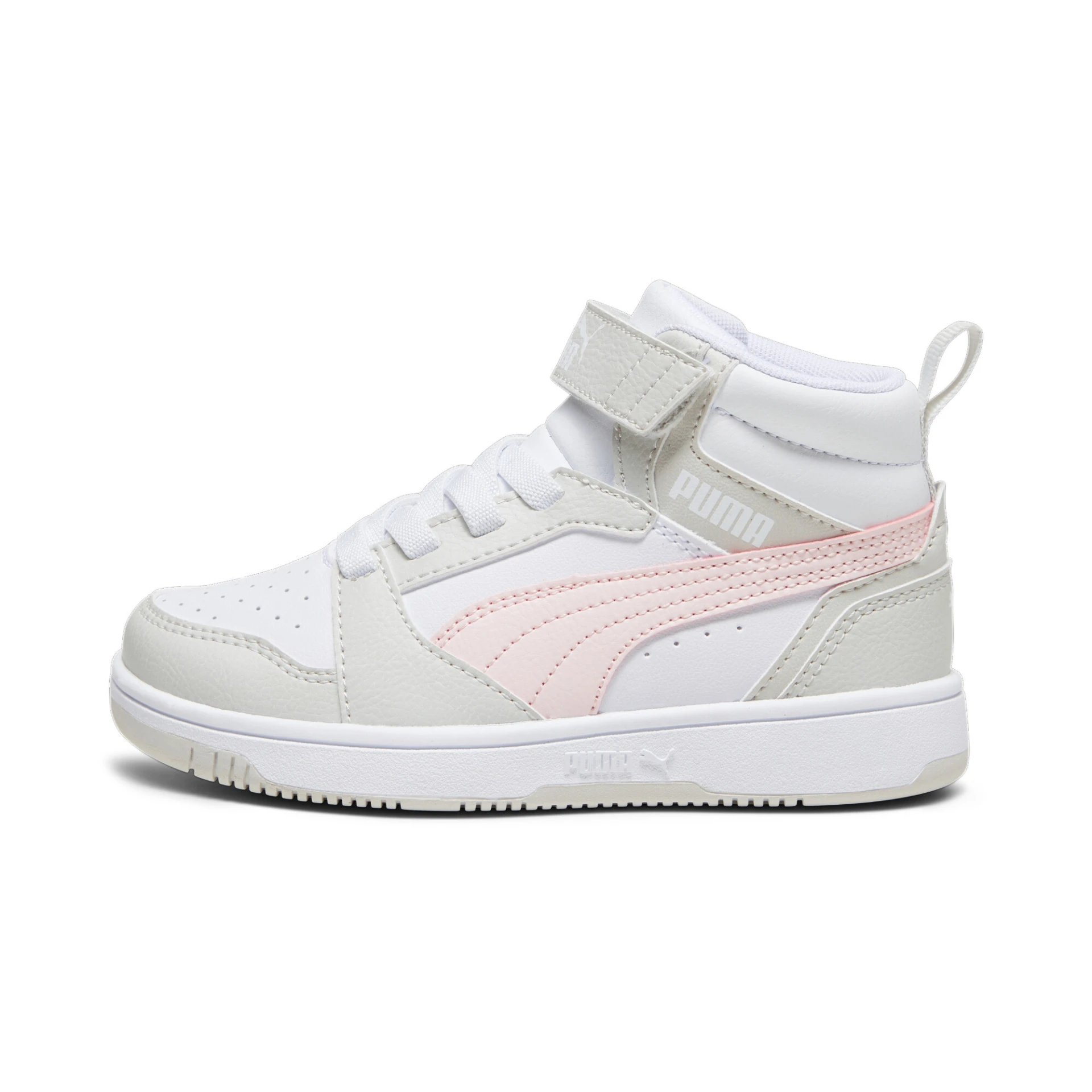 PUMA Puma_Rebound_V6_Mid_AC_plus_PS 393832 004 PUMA WHITE-FROSTY PINK-SED