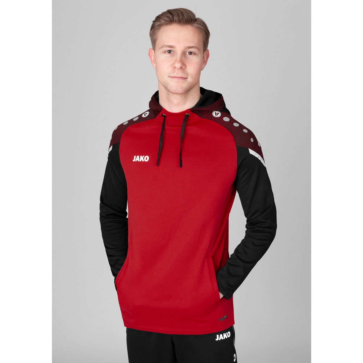 JAKO Kapuzensweat_Performance 6722 101 rot/schwarz