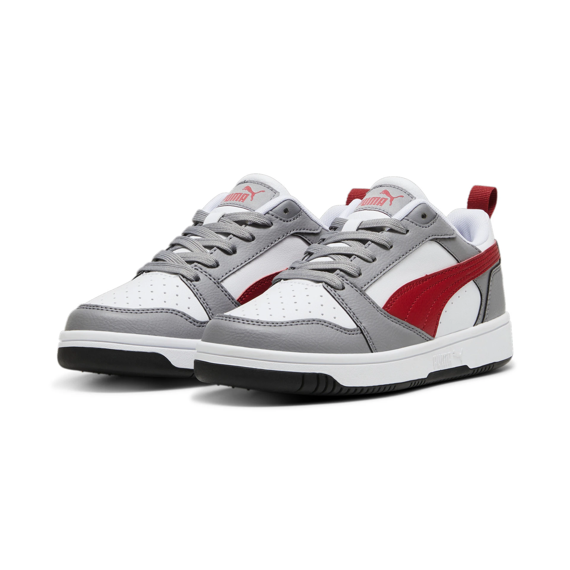 PUMA Puma_Rebound_V6_Lo_Jr 393833 009 STORMY SLATE-CLUB RED-PUMA