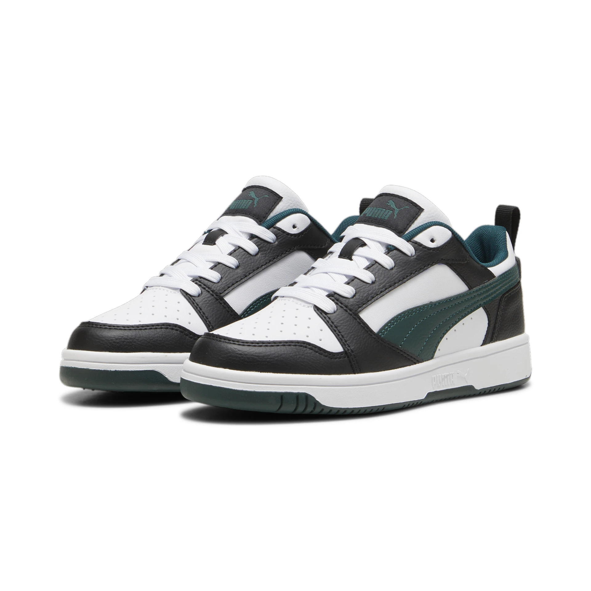 PUMA Puma_Rebound_V6_Lo_Jr 393833 015 PUMA Black-Dark Myrtle-PUM