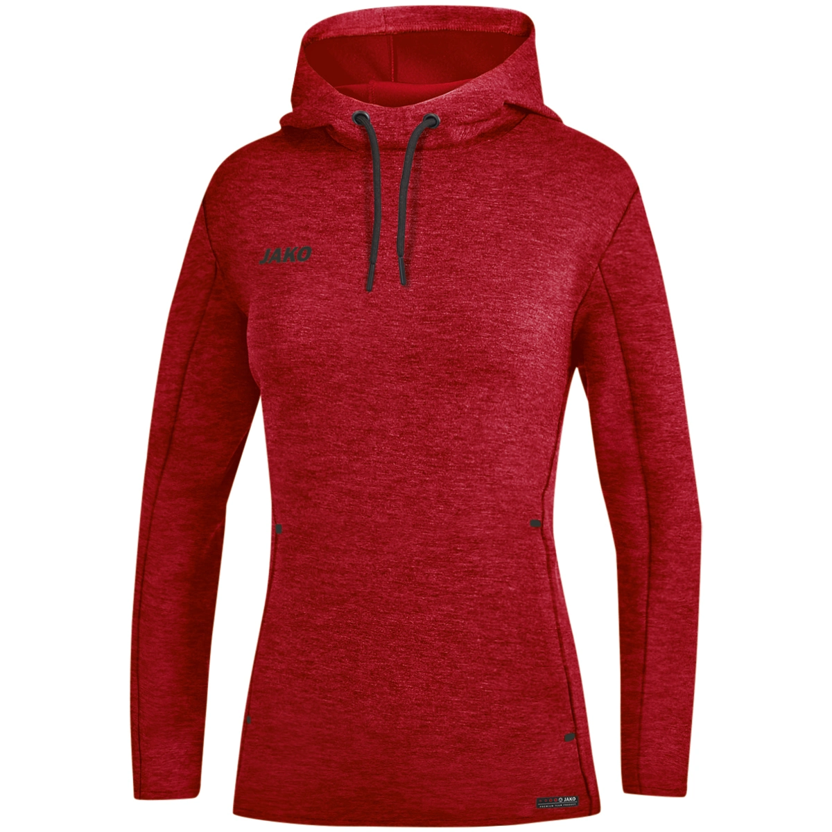 JAKO Herren_Kapuzensweat_Premium_Basics 6729 01 rot meliert