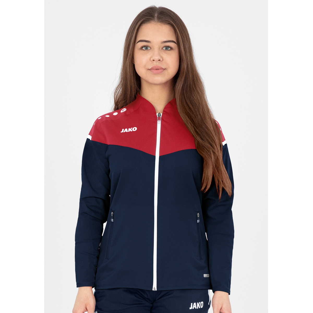 JAKO Kinder_Praesentationsjacke_Champ_20 9820K 91 marine/chili rot