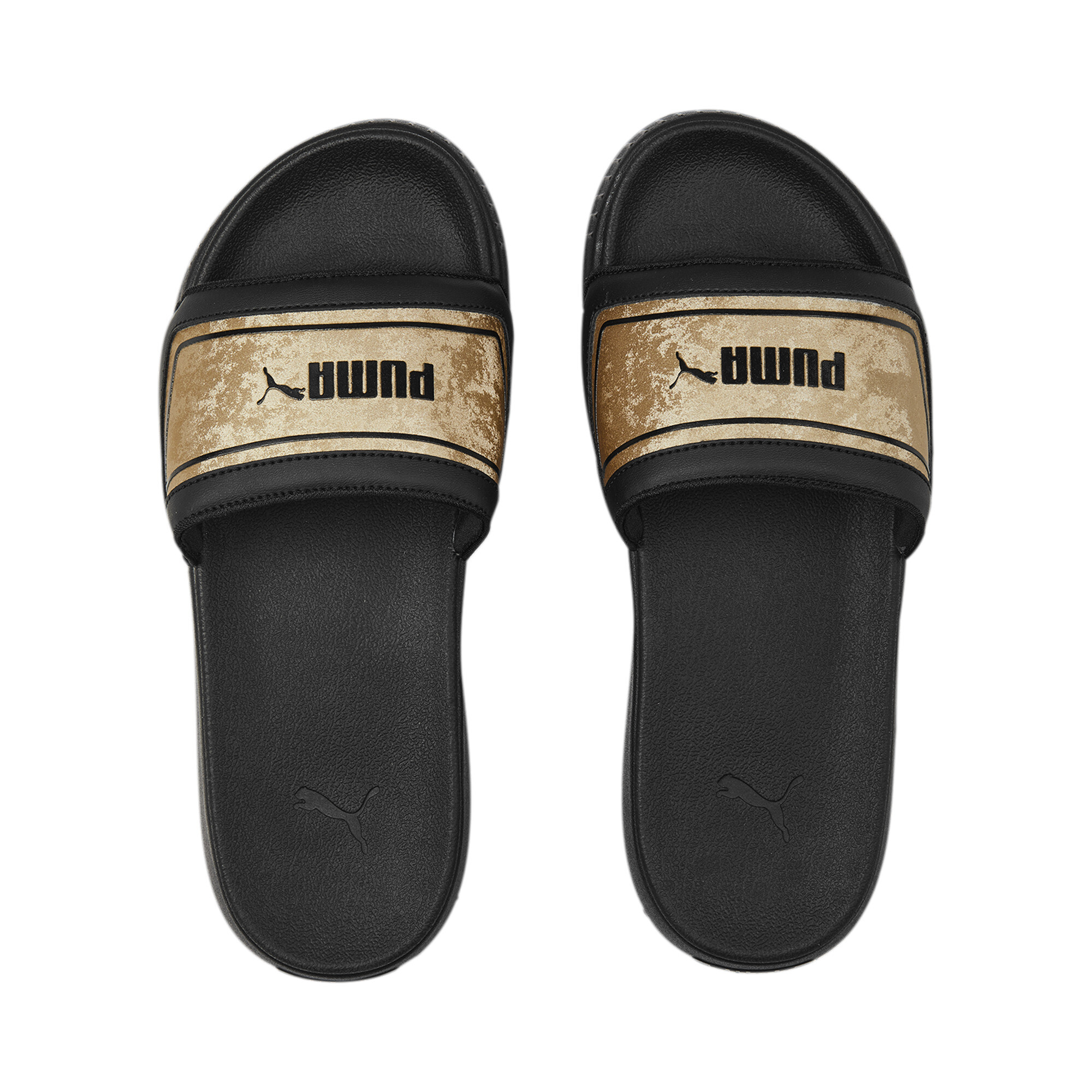 PUMA Karmen_Slide_Space_Metallics 390957 001 PUMA BLACK-MATTE PUMA GOLD