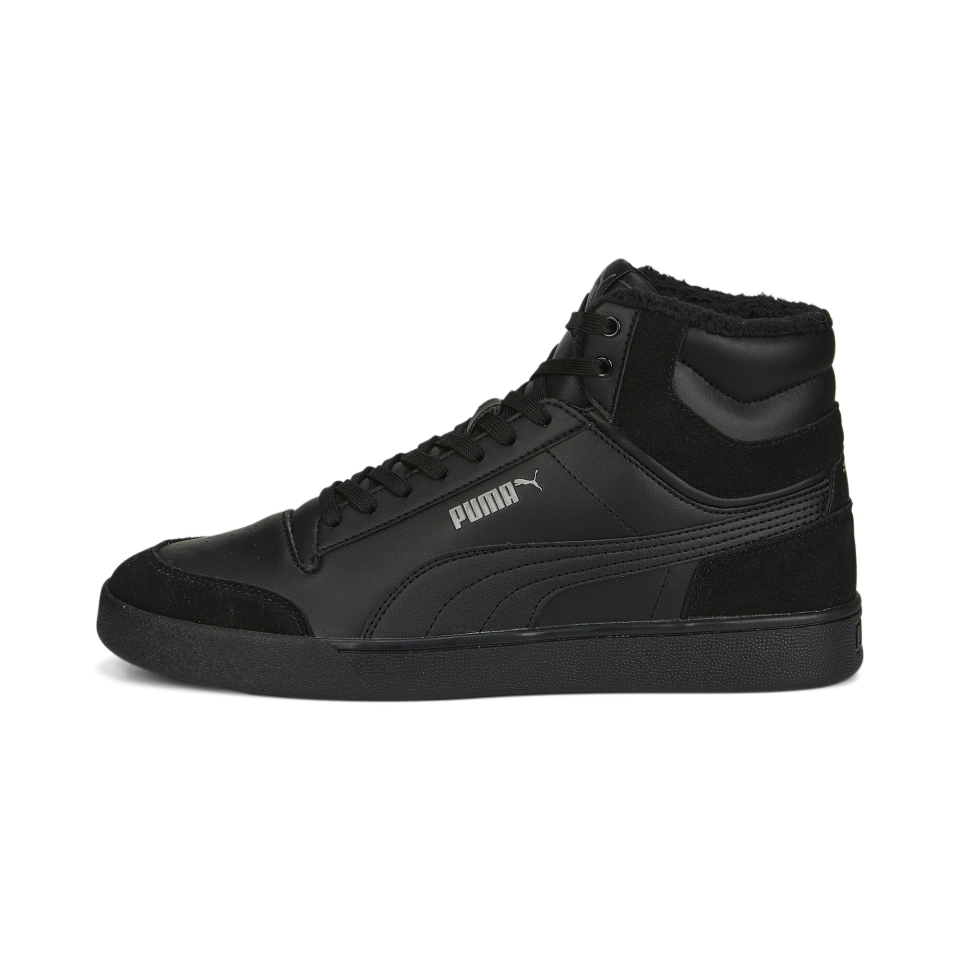 PUMA Puma_Shuffle_Mid_Fur 387609 001 PUMA BLACK-PUMA BLACK-STEE