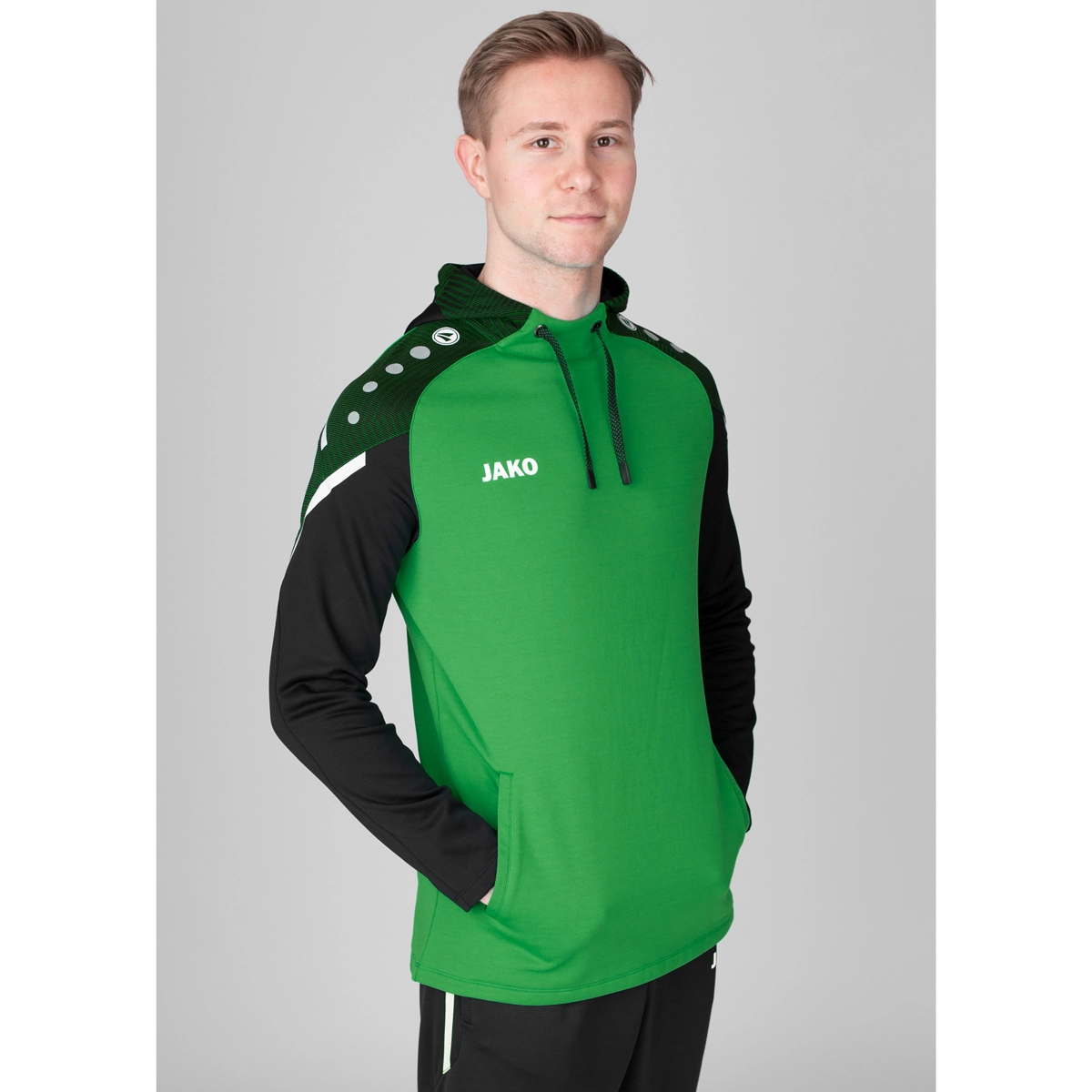 JAKO Kapuzensweat_Performance 6722 221 soft green/schwarz