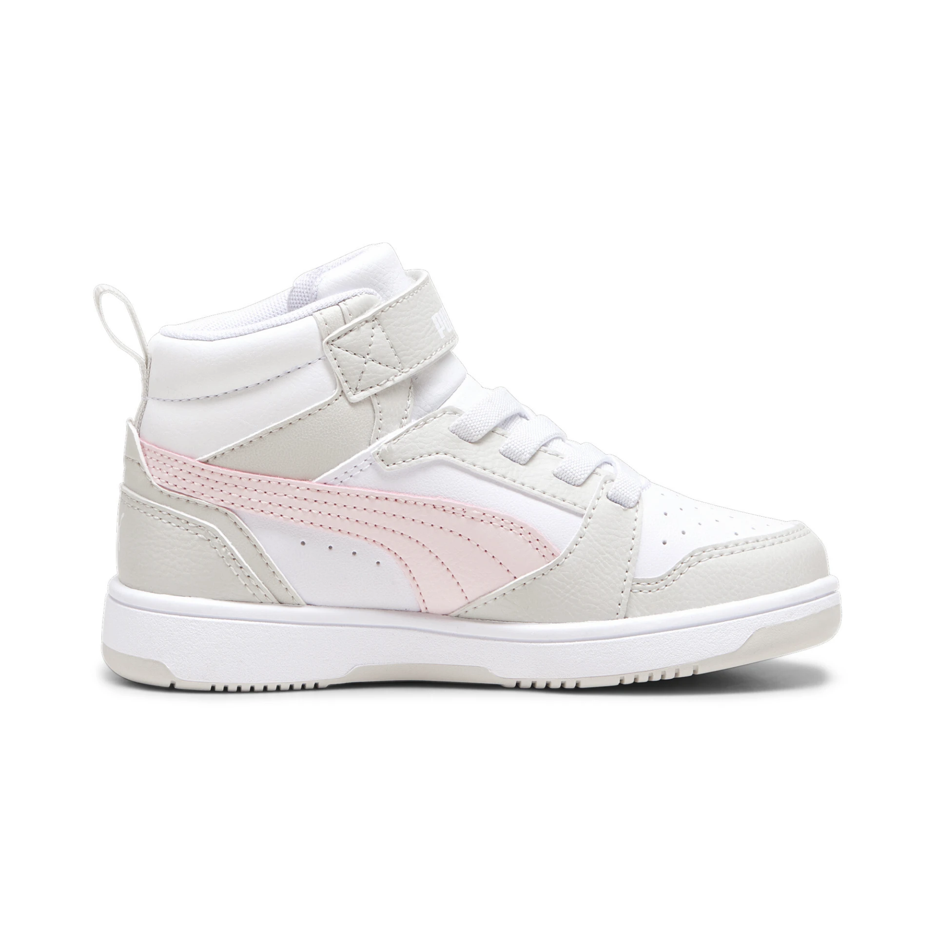 PUMA Puma_Rebound_V6_Mid_AC_plus_PS 393832 004 PUMA WHITE-FROSTY PINK-SED