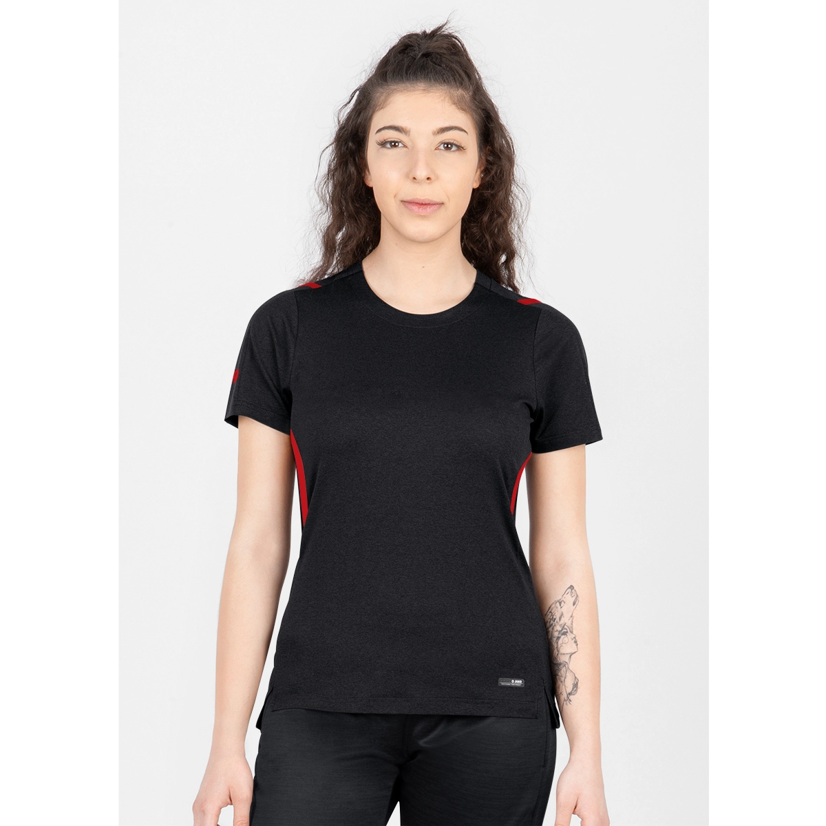 JAKO T_Shirt_Challenge 6121D 502 schwarz meliert/rot