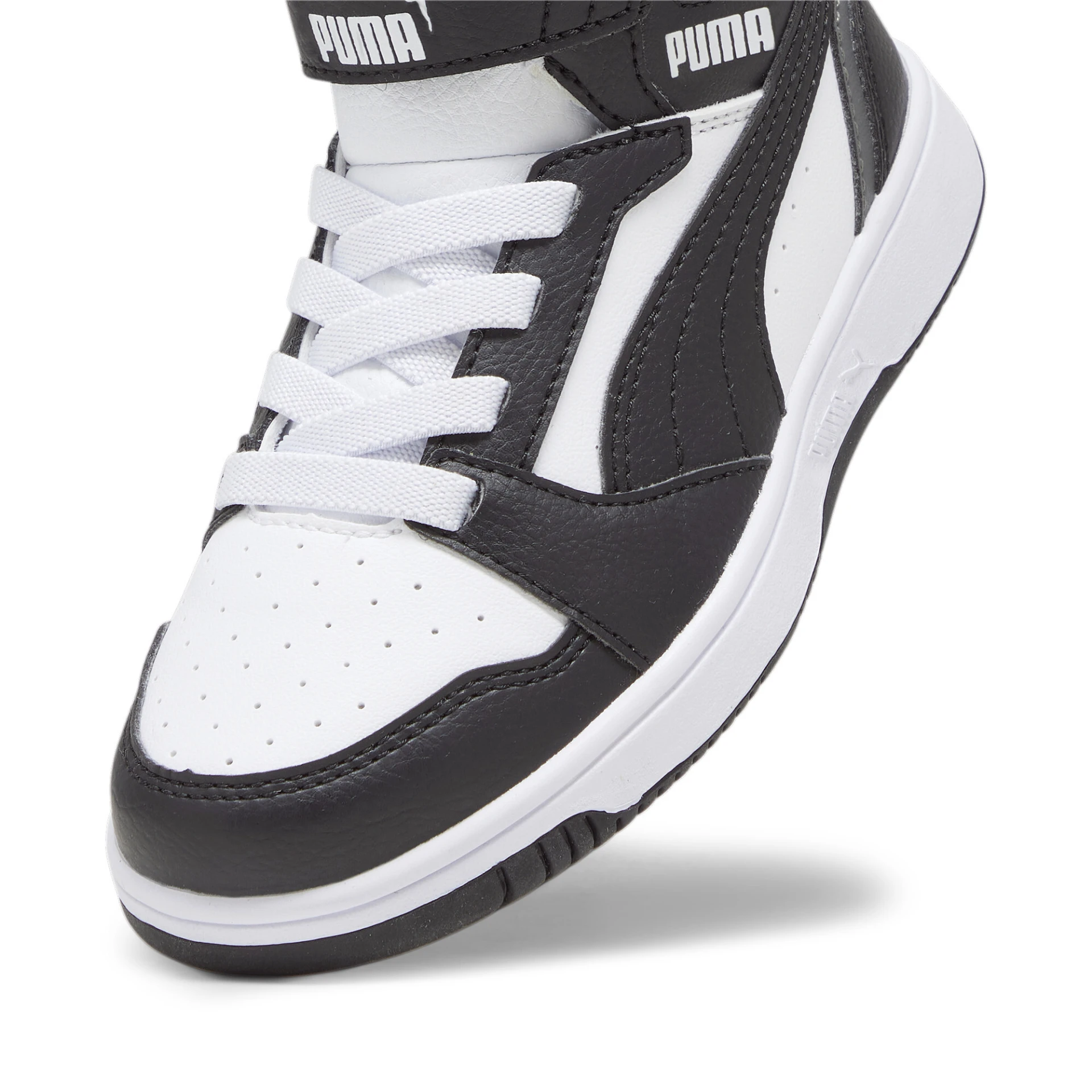 PUMA Puma_Rebound_V6_Mid_AC_plus_PS 393832 001 PUMA White-PUMA Black-Shad