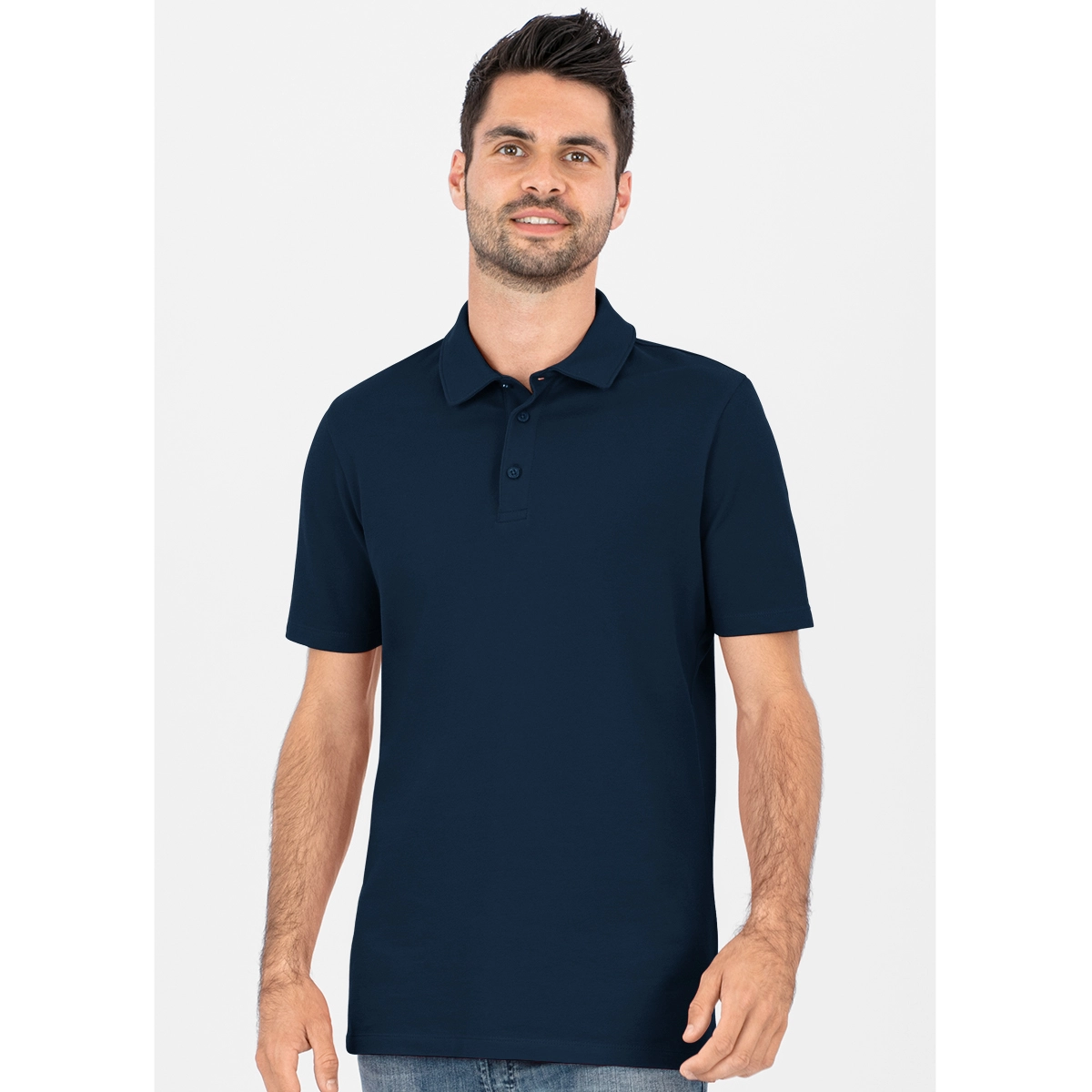 JAKO Polo_Organic_Stretch C6321D 900 marine