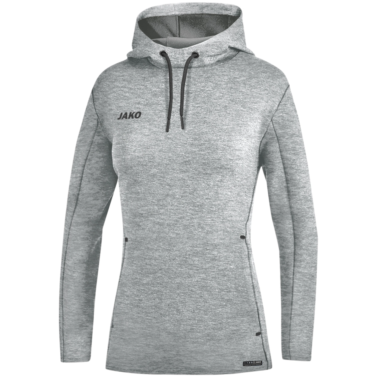 JAKO Damen_Kapuzensweat_Premium_Basics 6729D 40 hellgrau meliert