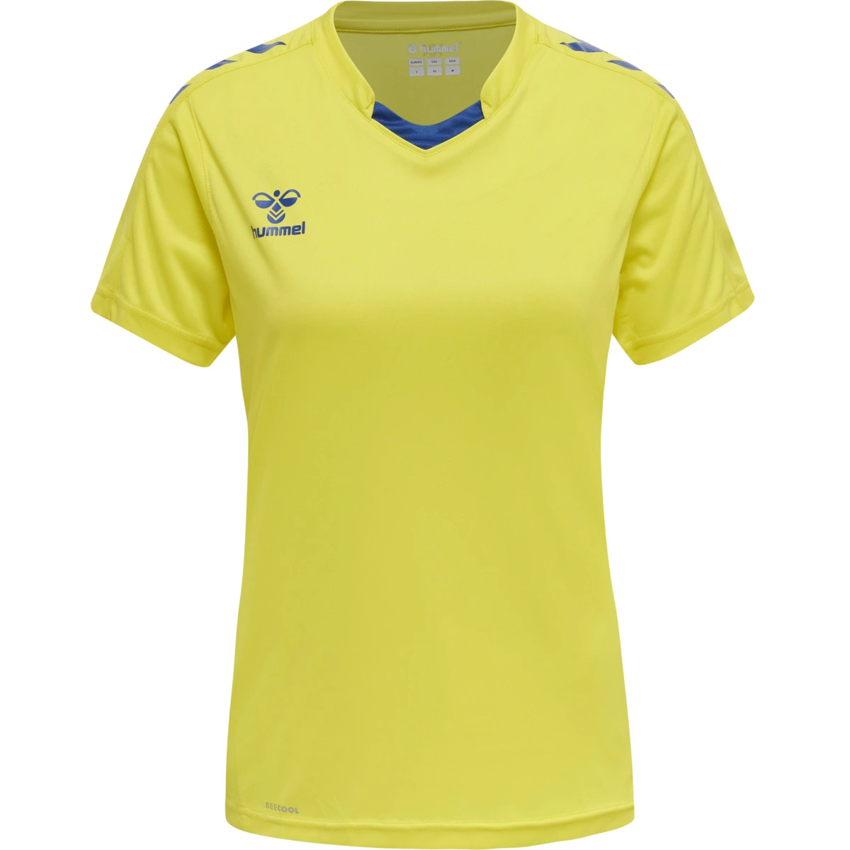 HUMMEL Damen_Shirt_hmlCORE_XK_POLY_JERSEY_S_S_WOMAN 211457 5139 BLAZING YELLOW/TRUE BLUE