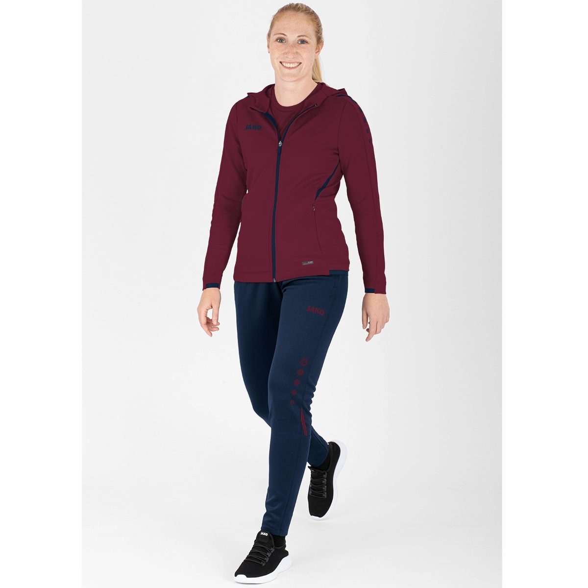 JAKO Kapuzenjacke_Challenge 6821D 132 maroon/marine