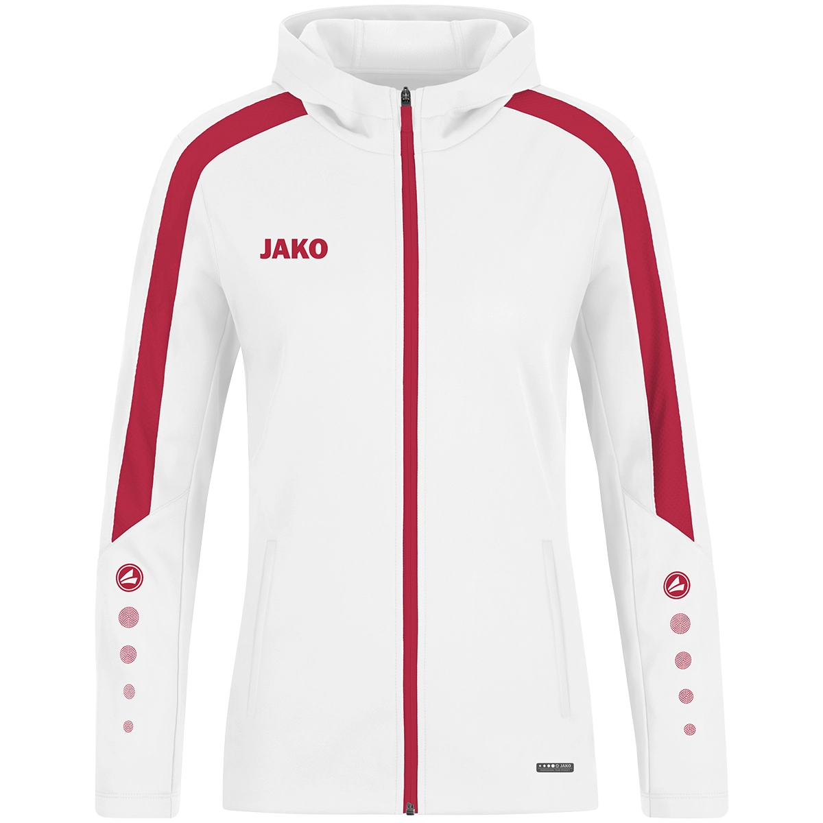 JAKO Kapuzenjacke_Power 6823D 004 weiß/rot