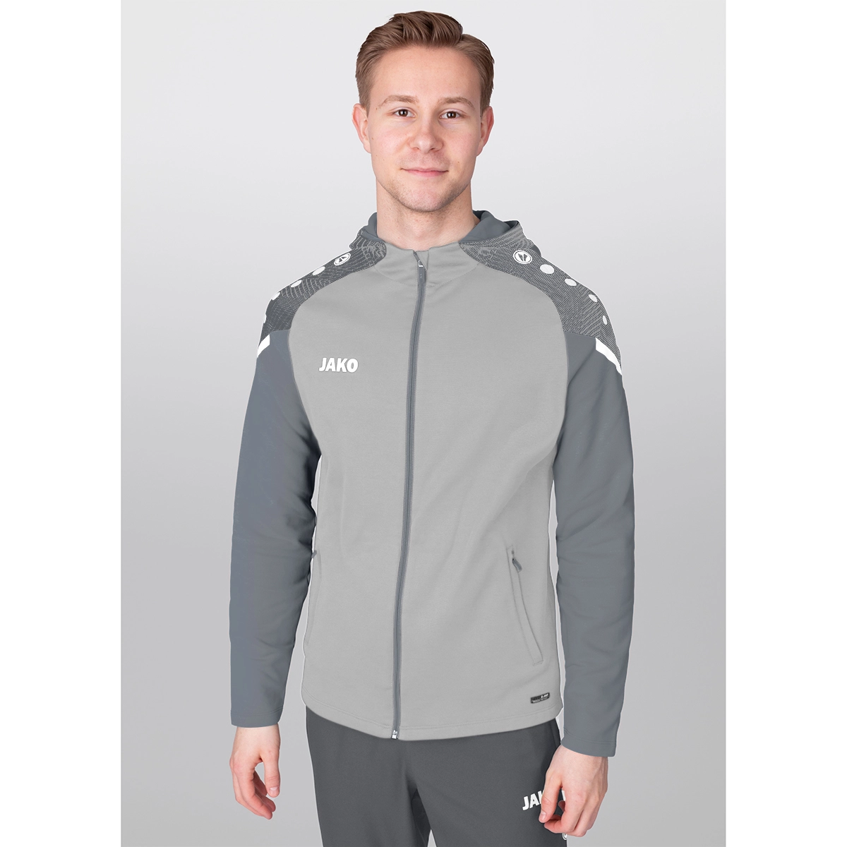 JAKO Kapuzenjacke_Performance 6822K 845 soft grey/steingrau