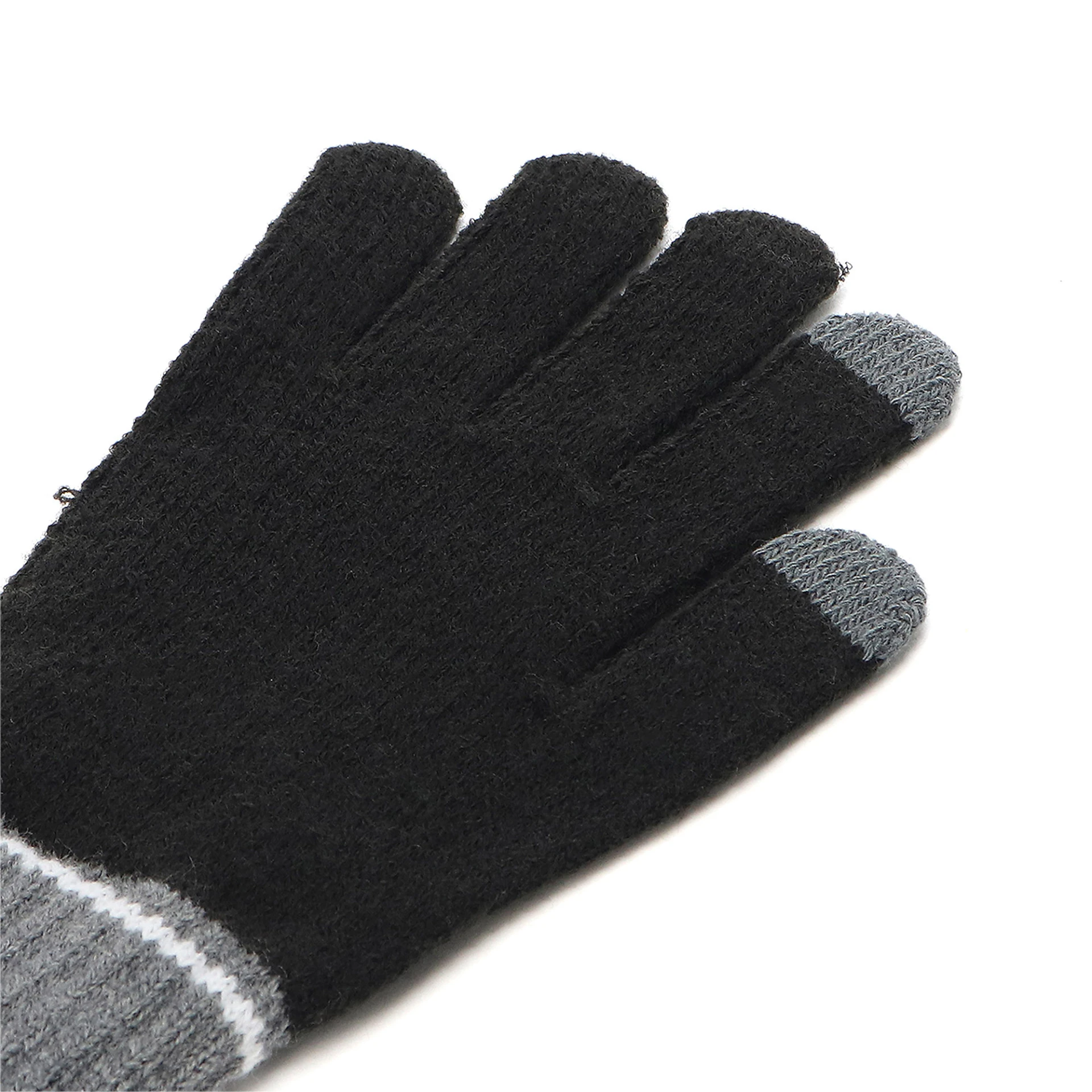 PUMA Herren_Handschuhe_Knit_Gloves 041772 001 PUMA BLACK-DARK GRAY HEATH