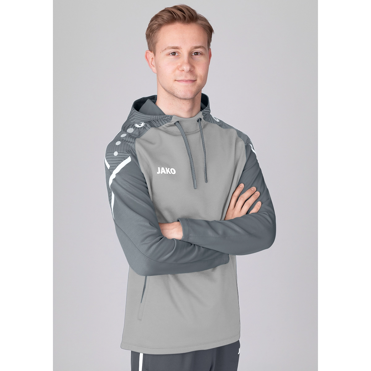 JAKO Kapuzensweat_Performance 6722 845 soft grey/steingrau