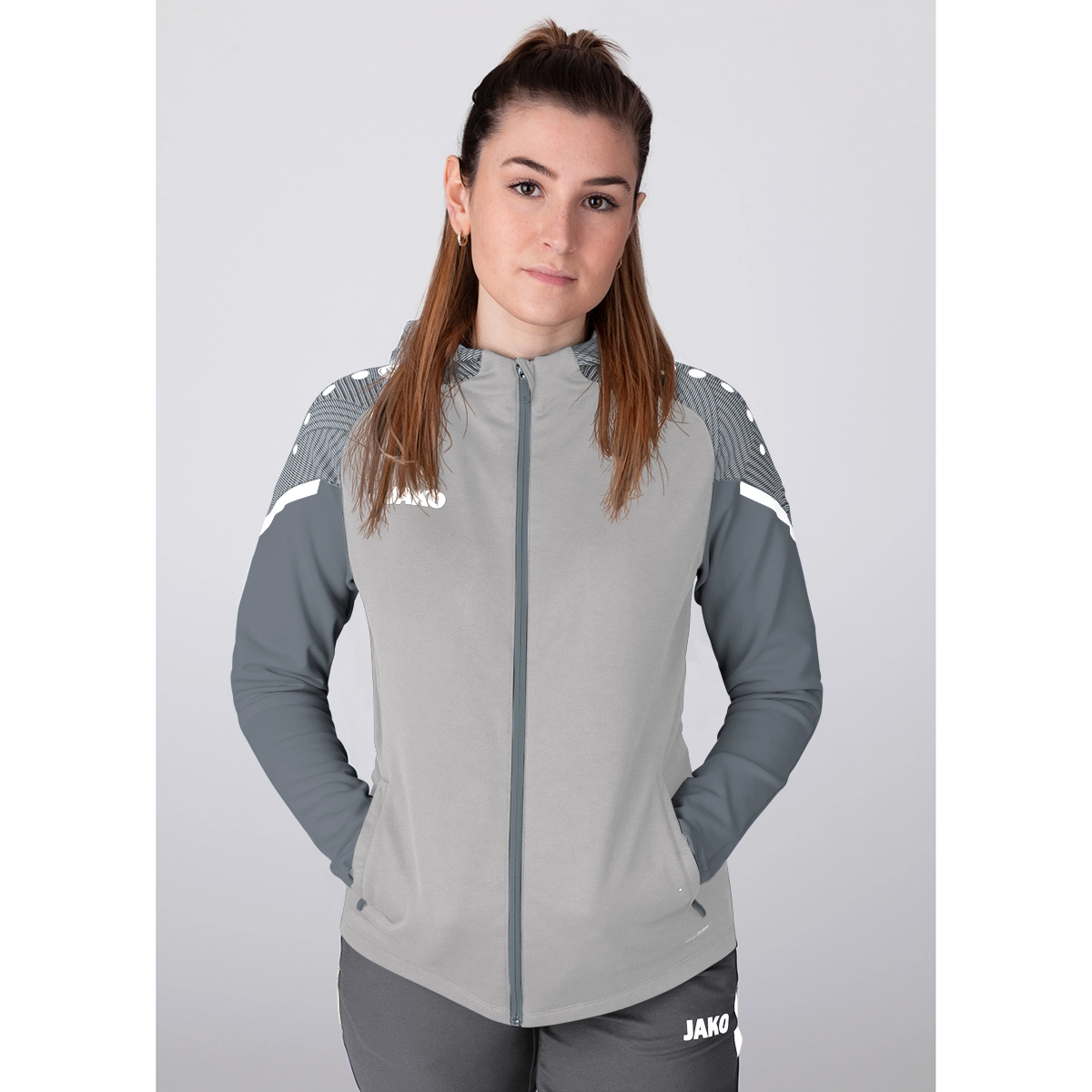 JAKO Kapuzenjacke_Performance 6822K 845 soft grey/steingrau