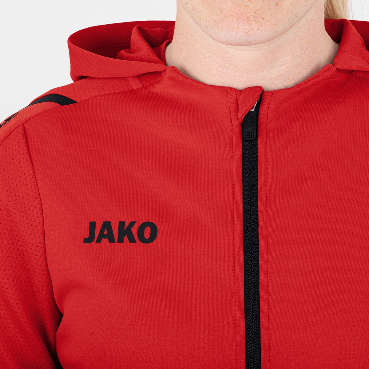 JAKO Kapuzenjacke_Challenge 6821K 101 rot/schwarz