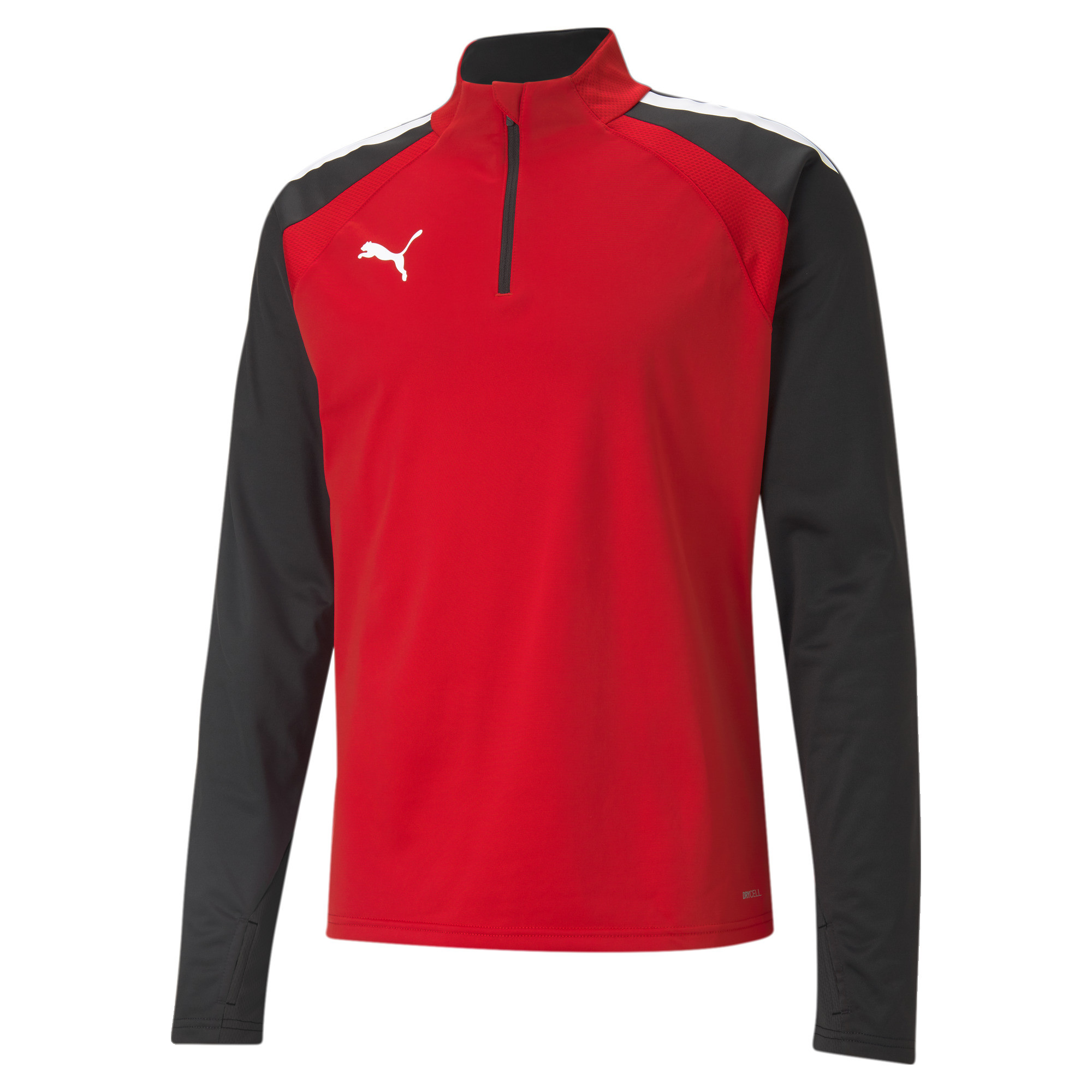 PUMA teamLIGA_1_4_Zip_Top 657236 001 PUMA RED-PUMA BLACK