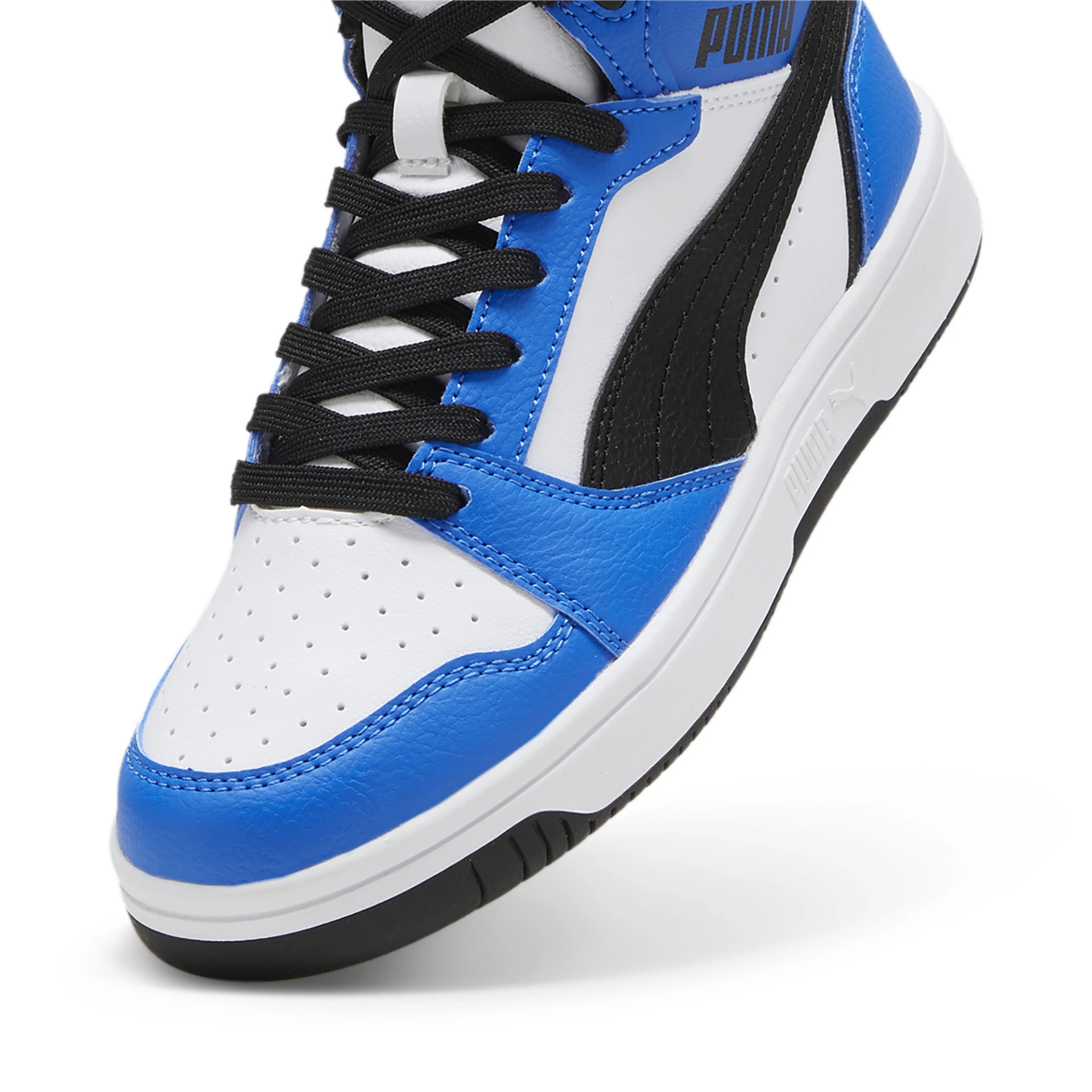 PUMA Puma_Rebound_V6_Mid_Jr 393831 006 PUMA WHITE-PUMA BLACK-RACI