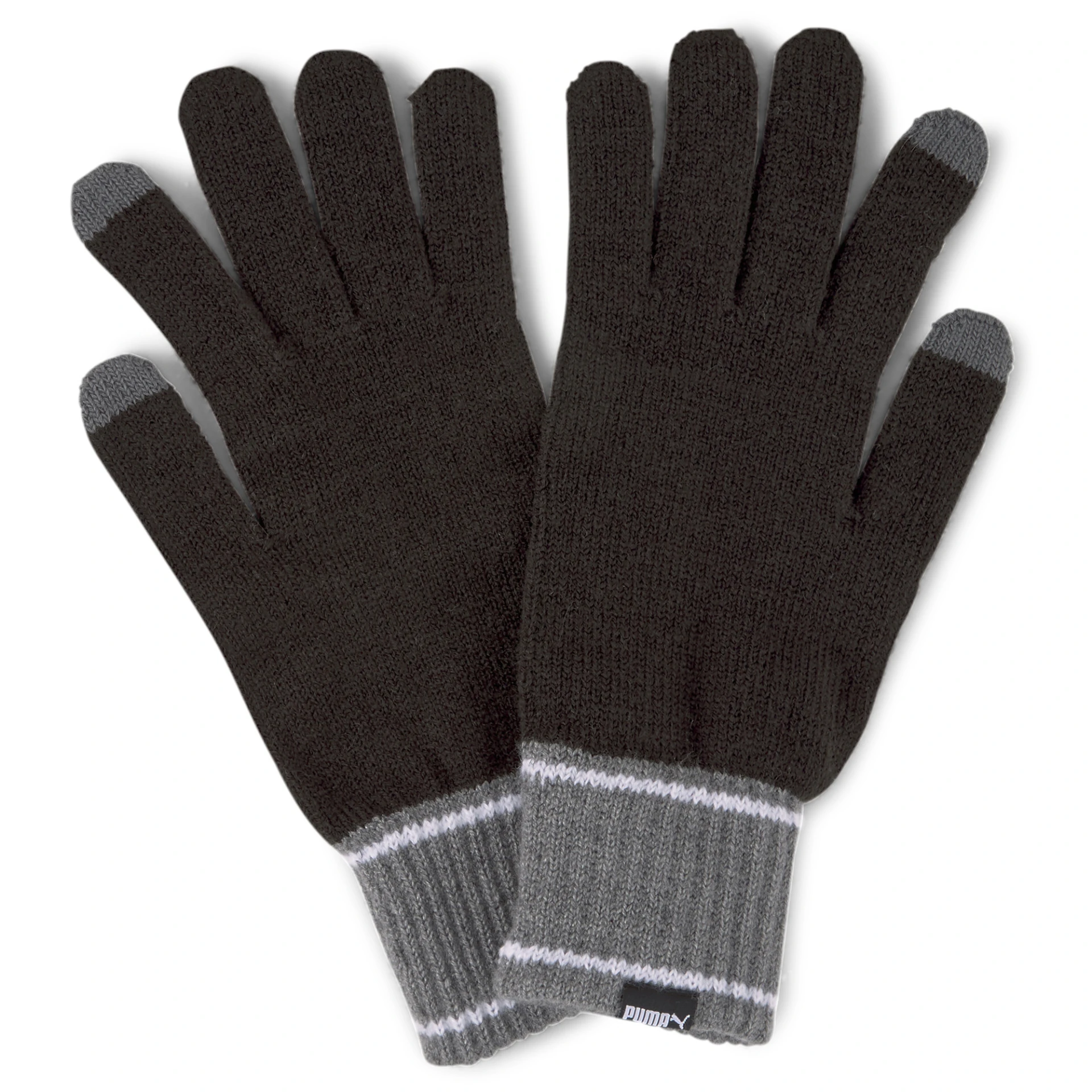 PUMA Herren_Handschuhe_Knit_Gloves 041772 001 PUMA BLACK-DARK GRAY HEATH