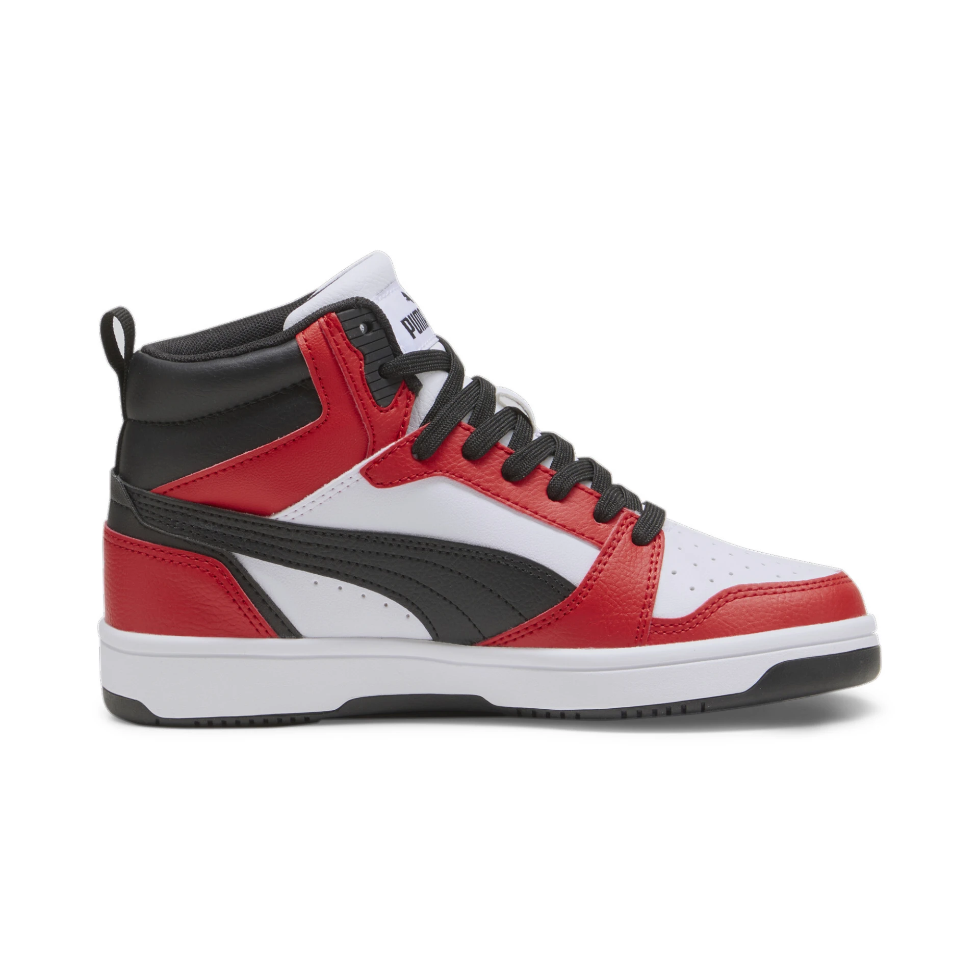 PUMA Puma_Rebound_V6_Mid_Jr 393831 003 PUMA White-PUMA Black-For 