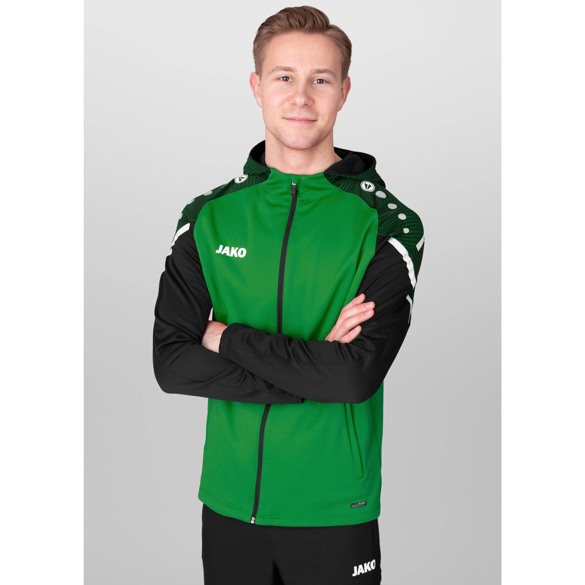 JAKO Kapuzenjacke_Performance 6822 221 soft green/schwarz