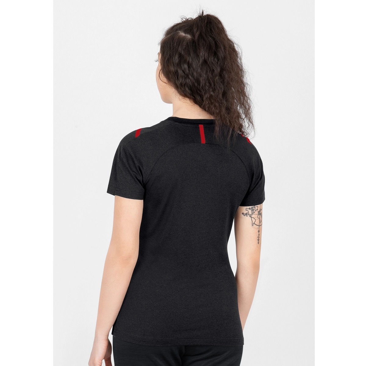 JAKO T_Shirt_Challenge 6121D 502 schwarz meliert/rot