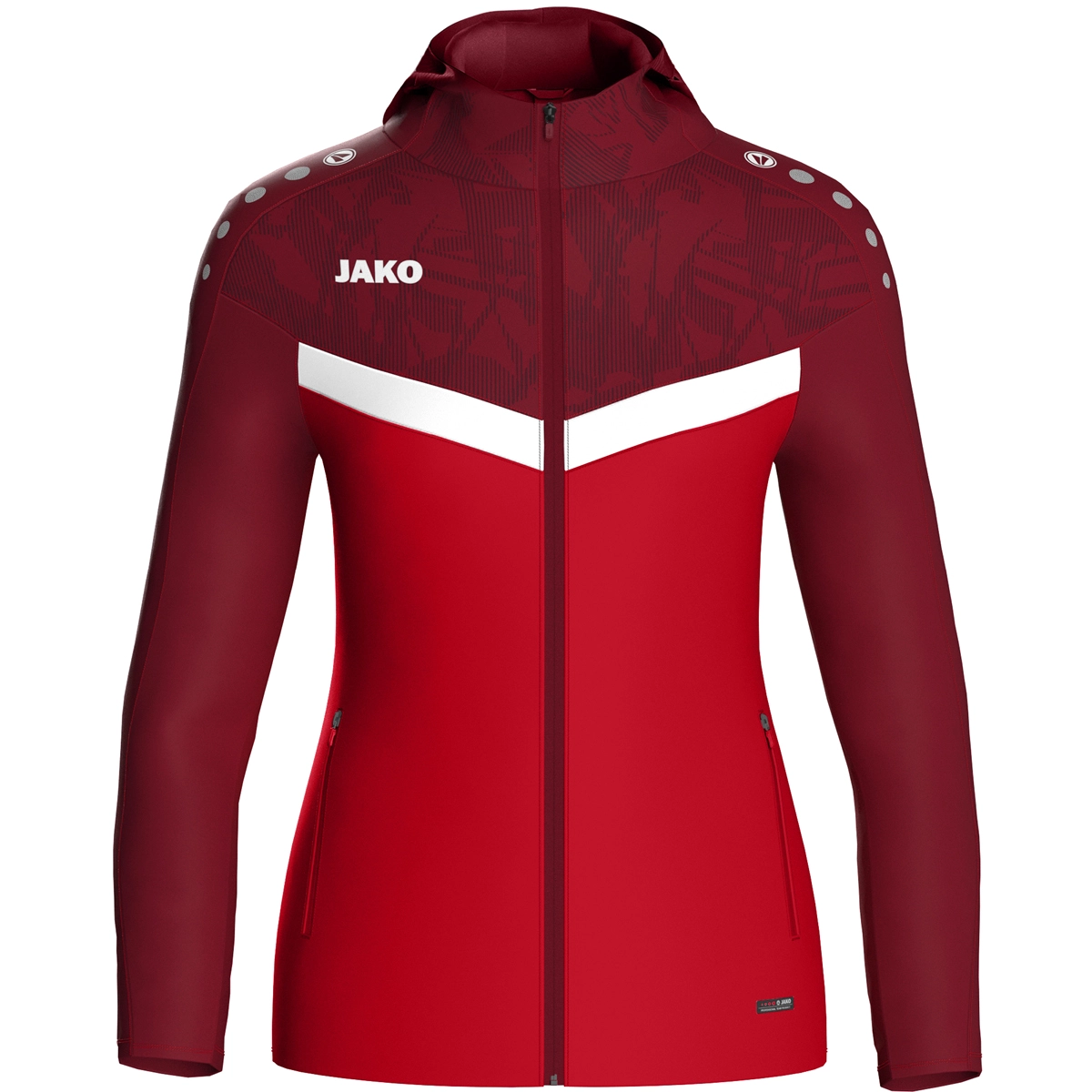 JAKO Kapuzenjacke_Iconic 6824D 103 rot/weinrot