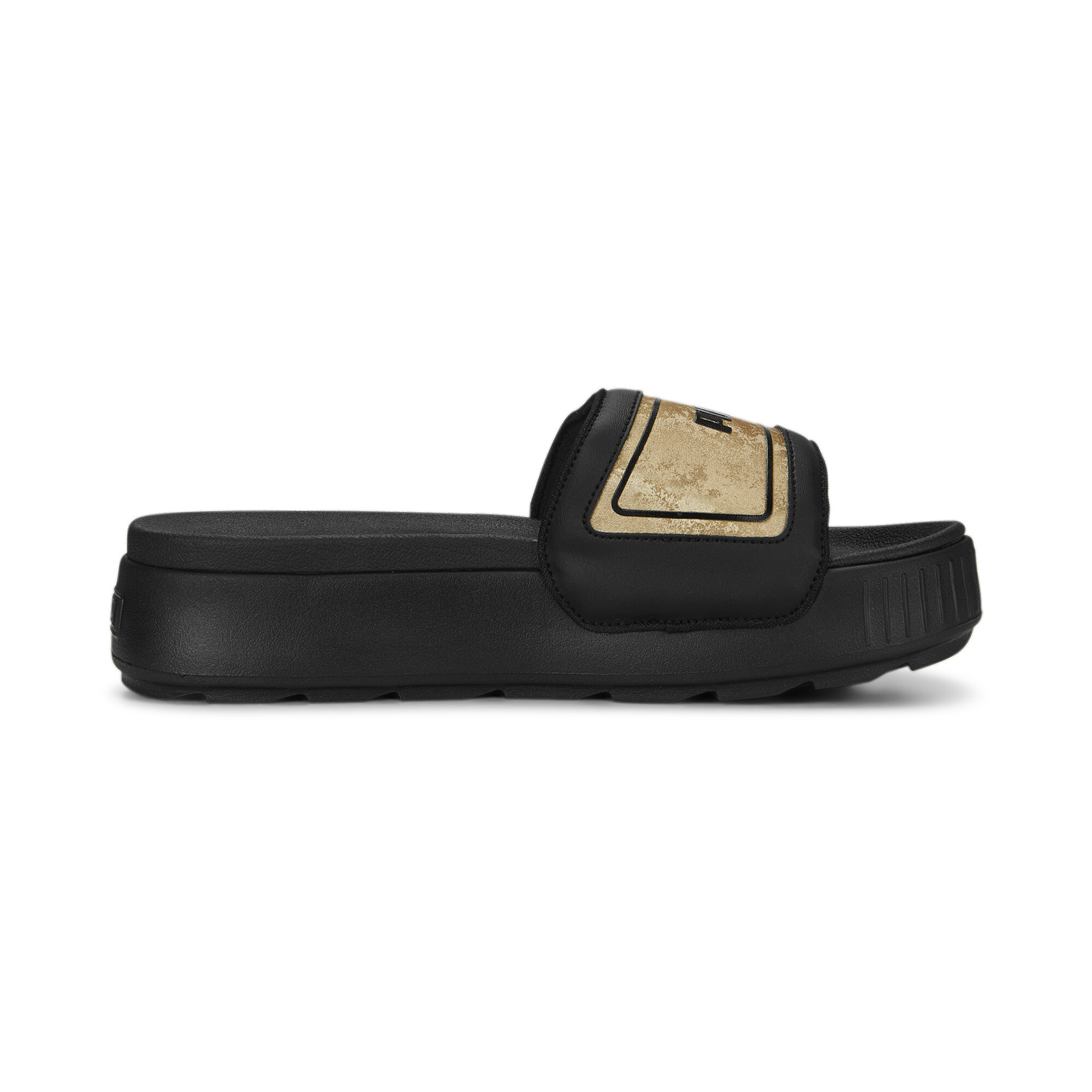 PUMA Karmen_Slide_Space_Metallics 390957 001 PUMA BLACK-MATTE PUMA GOLD