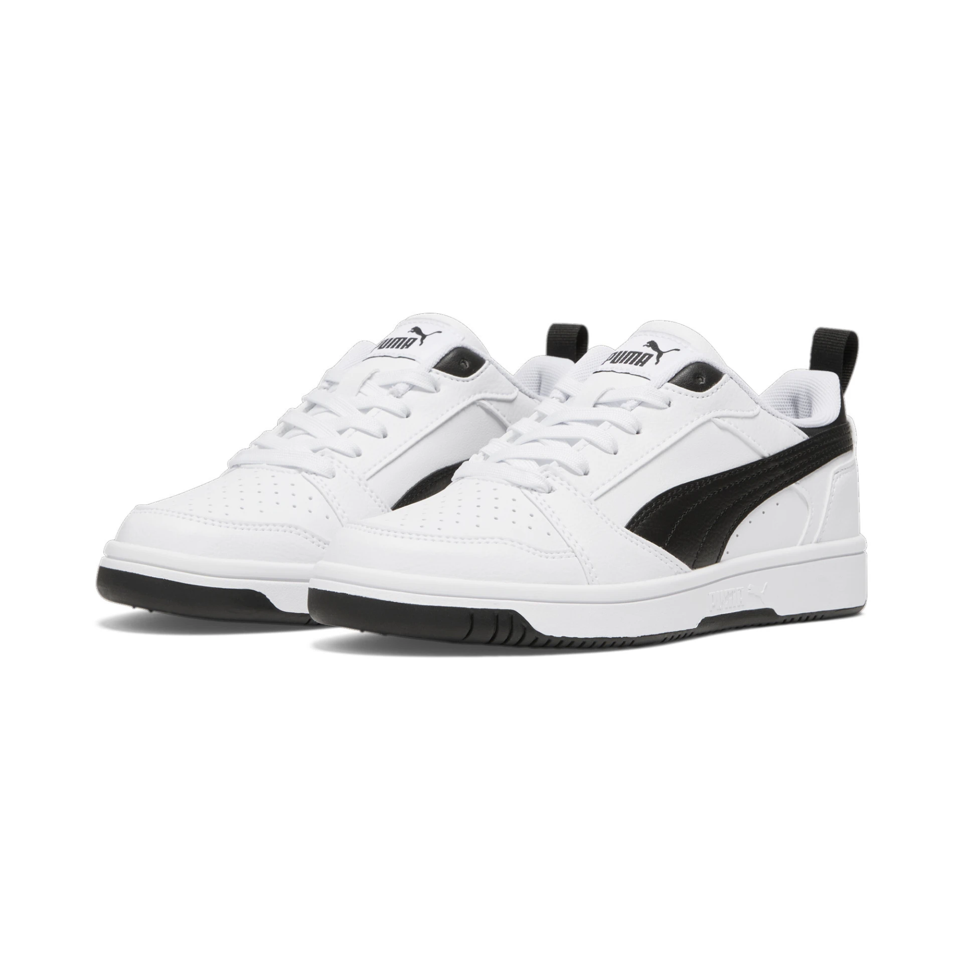 PUMA Puma_Rebound_V6_Lo_Jr 393833 002 PUMA WHITE-PUMA BLACK-PUMA