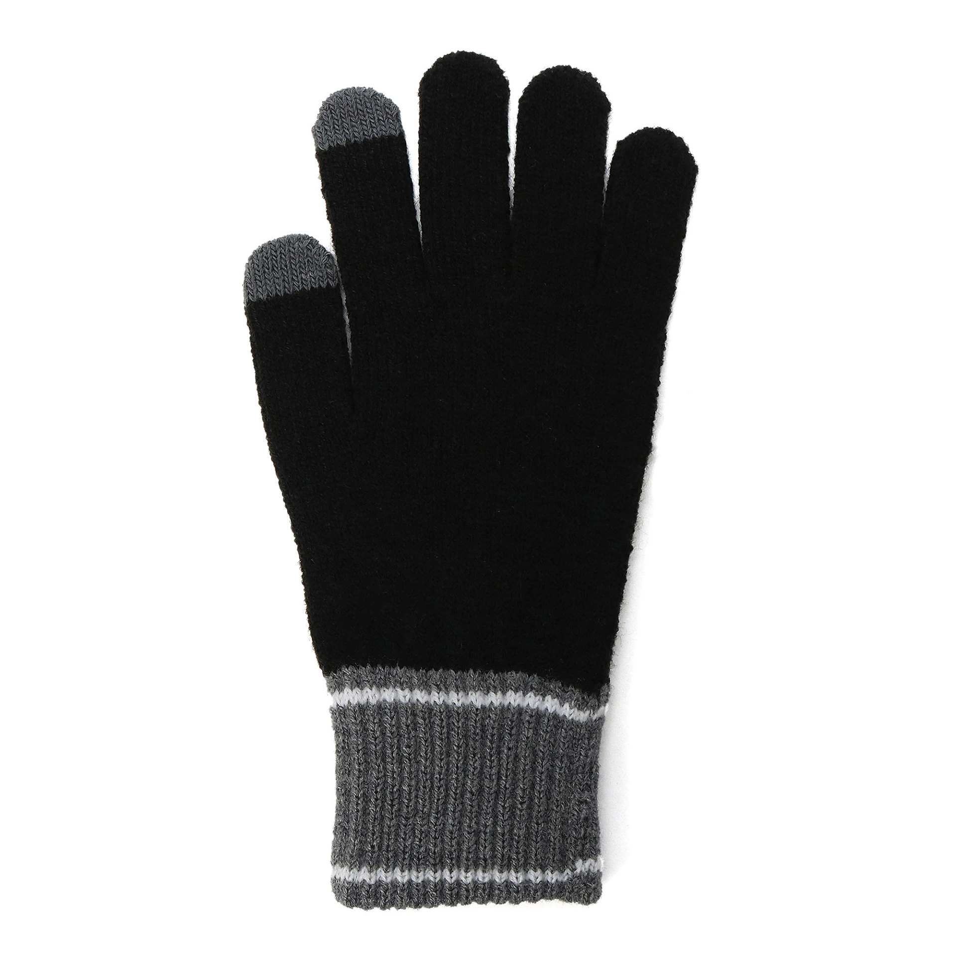 PUMA Herren_Handschuhe_Knit_Gloves 041772 001 PUMA BLACK-DARK GRAY HEATH